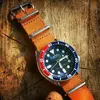 Pepsi diver and nato leather strap.webp